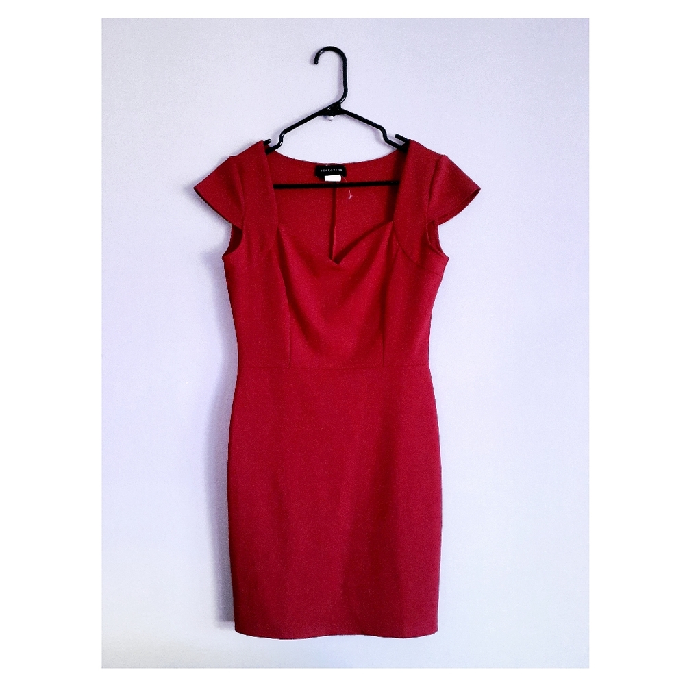 Red sweetheart mini dress